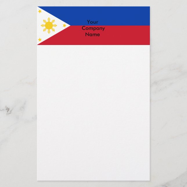 Stationery with Flag of Philippines (Front)