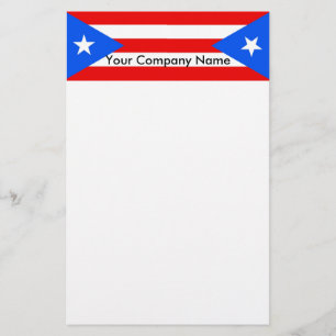 Stationery with Flag of Puerto Rico