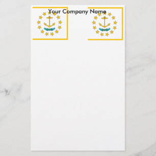 Stationery with Flag of Rhode Island