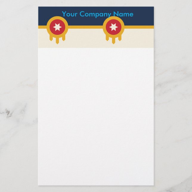 Stationery with Flag of Tulsa, Oklahoma (Front)