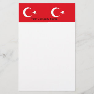 Stationery with Flag of Turkey