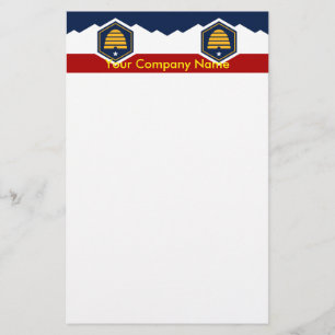 Stationery with Flag of Utah, USA