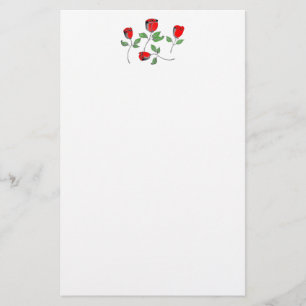 Stationery with Roses Header