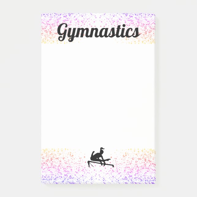 STATIONNAIRE GYMNASTIQUE - Notes post-it 4"x 6" (Devant)