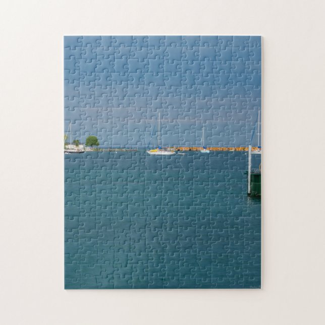 Stationnement Au Puzzle De Mackinac Harbour (Vertical)