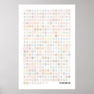 Stations & Lines: New York City (Light) Poster