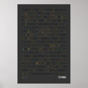 Stations & Lines: Paris (Dark) Poster