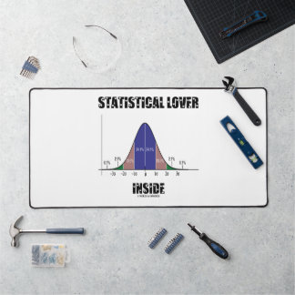 Statistical Lover Inside Bell Curve Geek Humour Desk Mat