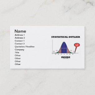Statistical Outlier Inside (Bell Curve Humour) Business Card
