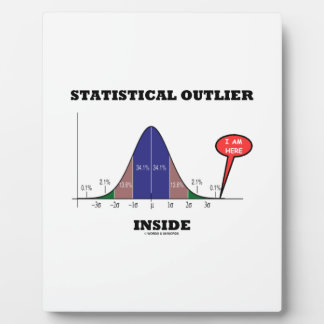 Statistical Outlier Inside (Bell Curve Humour) Plaque
