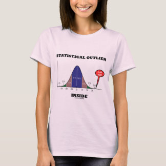Statistical Outlier Inside (Bell Curve Humour) T-Shirt