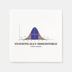 Statistically Irresistible Bell Curve Stats Humour Napkin