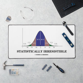 Statistically Irresistible Stats Geek Humour Desk Mat