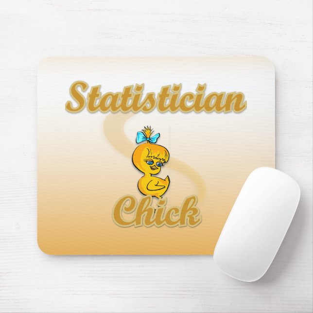 Statistician Chick Mouse Pad (With Mouse)