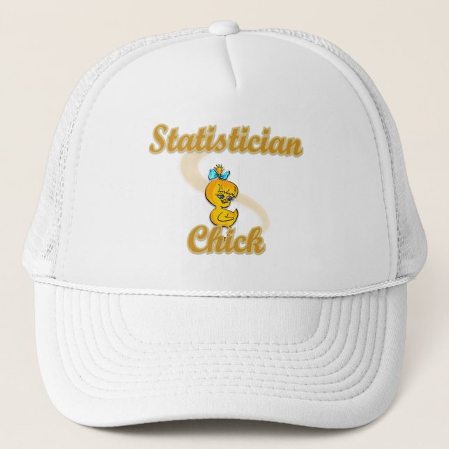 Statistician Chick Trucker Hat (Front)