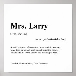 Statistician Personalized Gift Poster