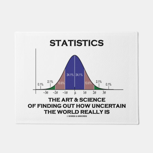 Statistics Art Science Finding Out Uncertain World Doormat (Front)