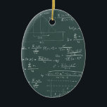 Statistics blackboard ceramic ornament<br><div class="desc">Mathematical statistics formulas and graphics on blackboard</div>