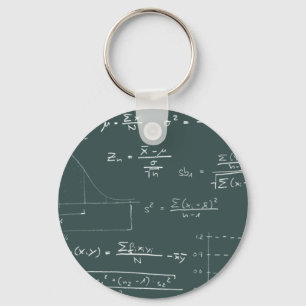 Statistics blackboard keychain