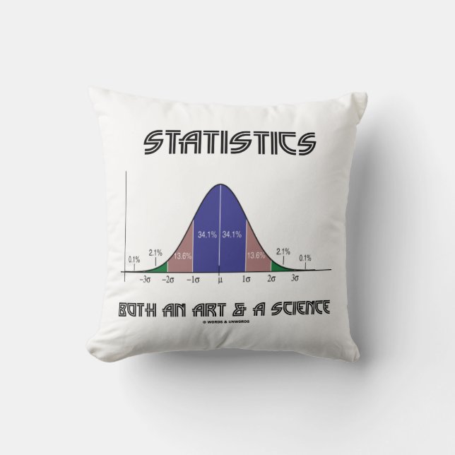 Statistics Both An Art & A Science Throw Pillow (Front)
