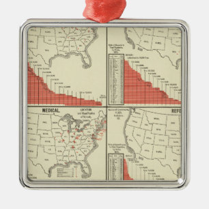 Statistics for special schools metal ornament
