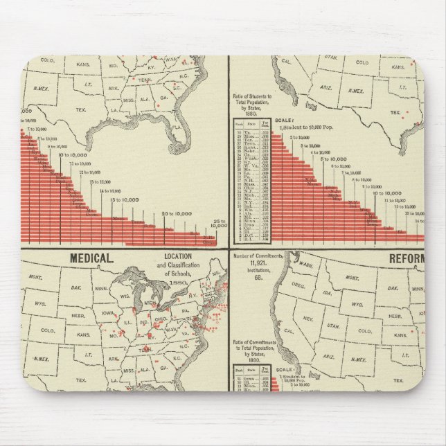 Statistics for special schools mouse pad (Front)