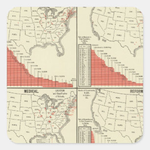 Statistics for special schools square sticker
