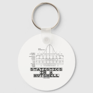 Statistics In A Nutshell (Stats Cheat Sheet) Keychain