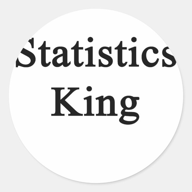 Statistics King Classic Round Sticker (Front)