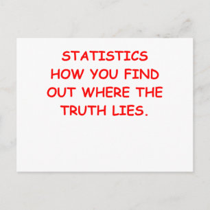 statistics postcard