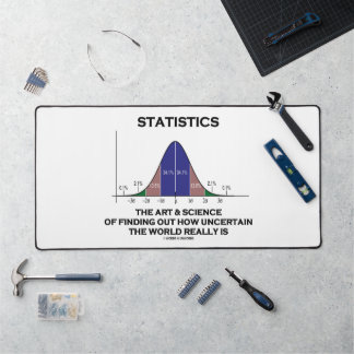Statistics The Art & Science Of Finding Uncertain Desk Mat
