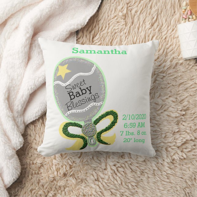 Statistiques de naissance bébé Coussin de bétail v (Couverture)