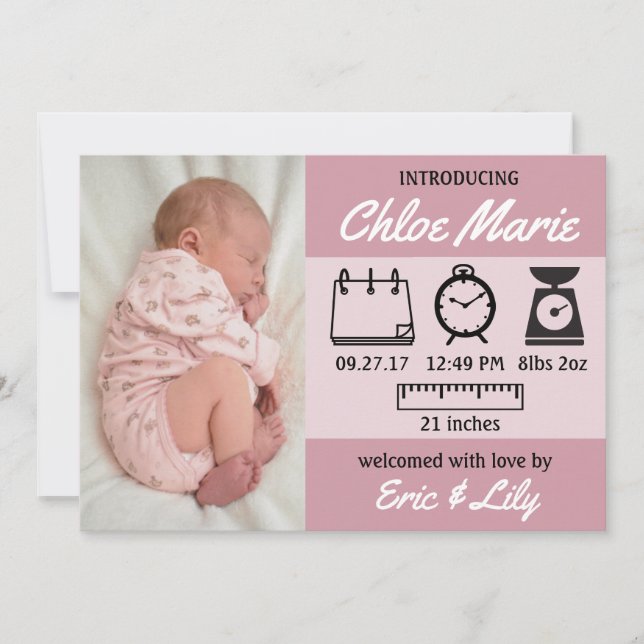 Stats Baby Announcement (Front)