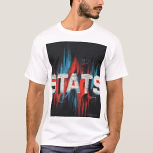 Stats Glitch Data Art T-Shirt