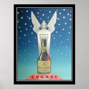 Statue and Art Deco Vintage Poster