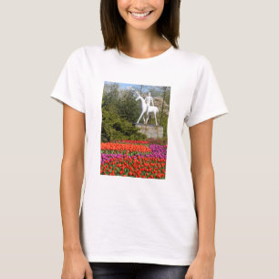 Statue and tulips T-Shirt