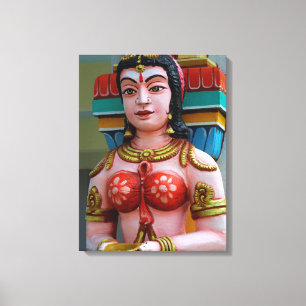 Statue At Matiammen Temple, Port Louis Canvas Print