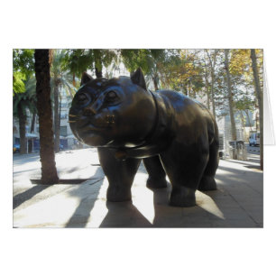 Statue célèbre de Barcelone sur le Las Ramblas