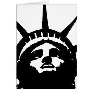Statue d'Art Pop Noir & Blanc de la Liberté