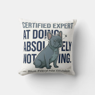 Statue de Bouledogue Français Bleu Coussin Décorat