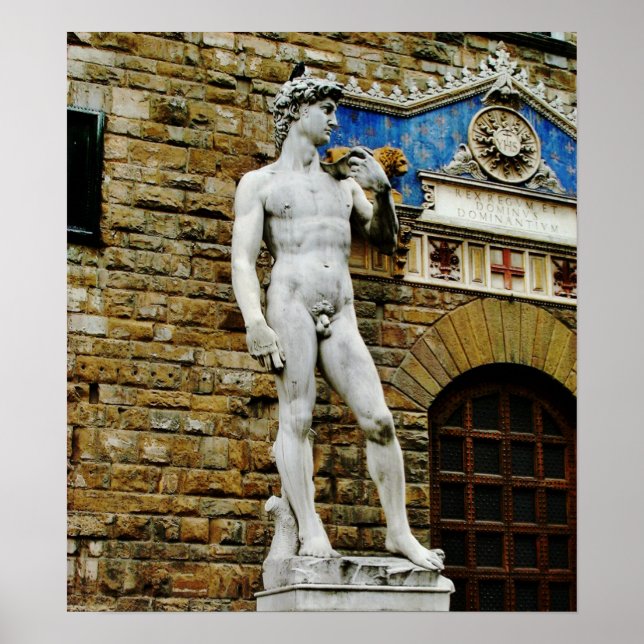 Statue de David, Florence, Italie Poster (Devant)