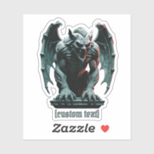 Statue de Gargoyle - Sticker de texte personnalisé