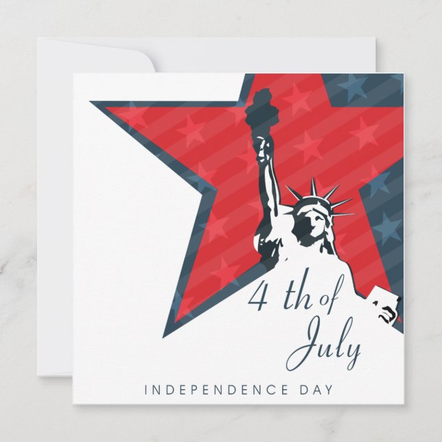 Statue de la Liberté 4 juillet des invitations du  (Devant)