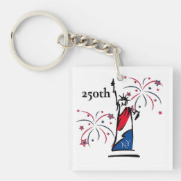 Statue de la Liberté avec feux d'artifice 250e Ind