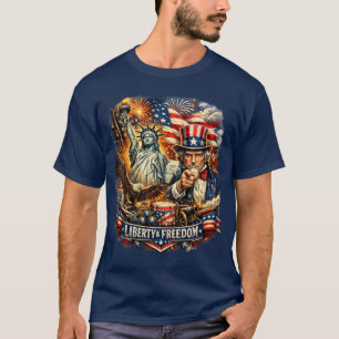 Statue de la Liberté et T-shirt de la liberté d'On