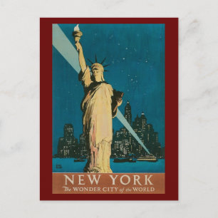 Statue de la Liberté Vintage par carte postale