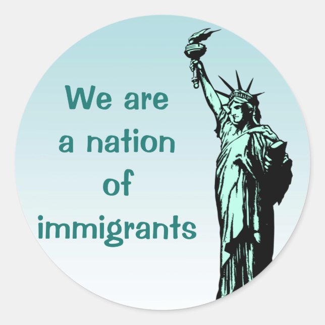 Statue de la Nation Liberty des Immigrants Sticker (Devant)