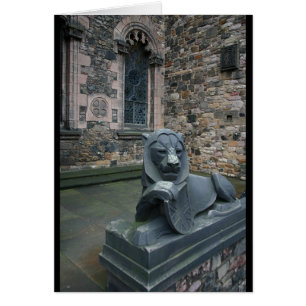 Statue de lion - château d'Edimbourg