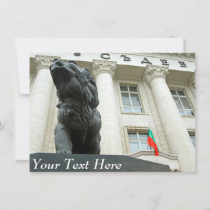 Statue de lion personnalisable, Sofia, carte Bulga