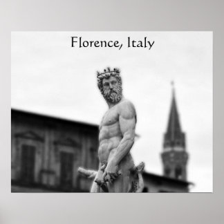 Statue de Neptune, Florence, Poster